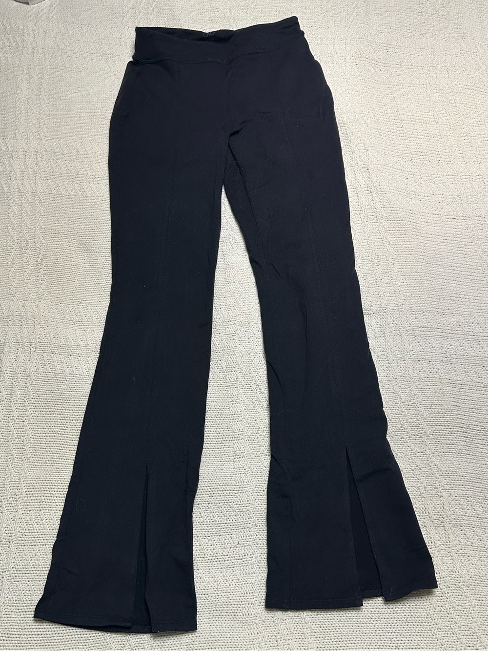 Alo Black Yoga Split Hem Pants Sz Small